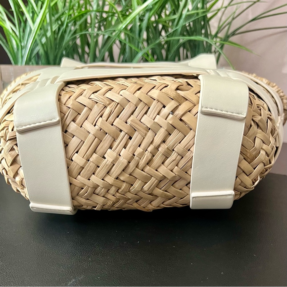 HOUSE OF HARLOW 1960 Woven Santorini Straw Basket Bag & Wallet - Picture 6 of 15